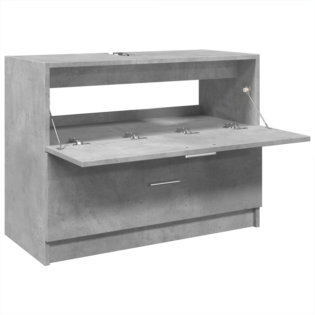 Skříňka Pod Umyvadlo Betonově Šedá 78X37X59 Cm Kompozitní Dřevo