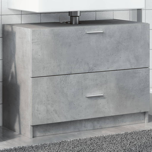 Skříňka Pod Umyvadlo Betonově Šedá 78X37X59 Cm Kompozitní Dřevo