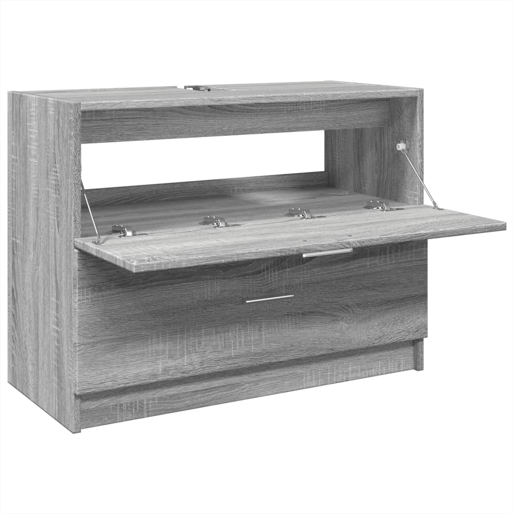 Skříňka Pod Umyvadlo Šedá Sonoma 78X37X59 Cm Kompozitní Dřevo
