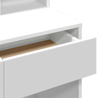 Toaletní Stolek Se Zrcadlem Bílý 80 X 41 X 144,5 Cm