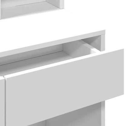 Toaletní Stolek S Led Bílý 80 X 41 X 144,5 Cm