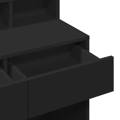 Toaletní Stolek S Led Černý 80 X 41 X 134,5 Cm