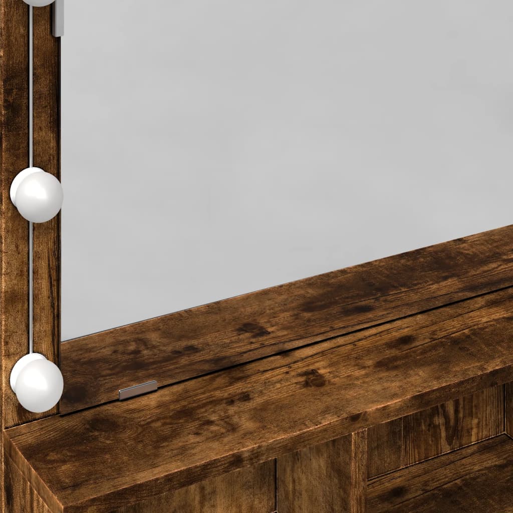 Toaletní Stolek S Led 80 X 41 X 134,5 Cm