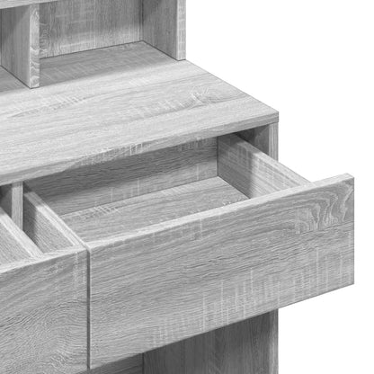 Toaletní Stolek S Led Šedý Sonoma 80 X 41 X 134,5 Cm