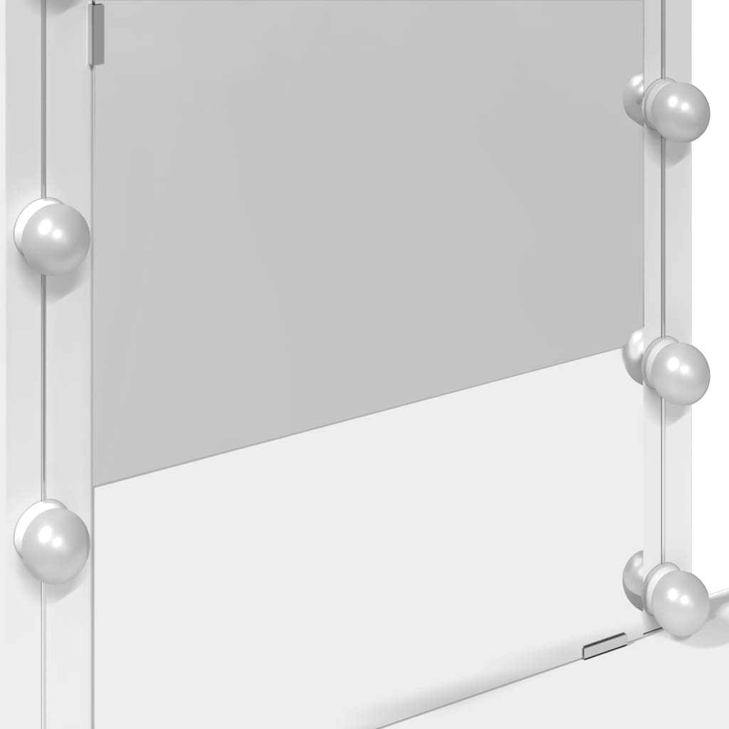 Toaletní Stolek S Led Bílý 100 X 40 X 130 Cm