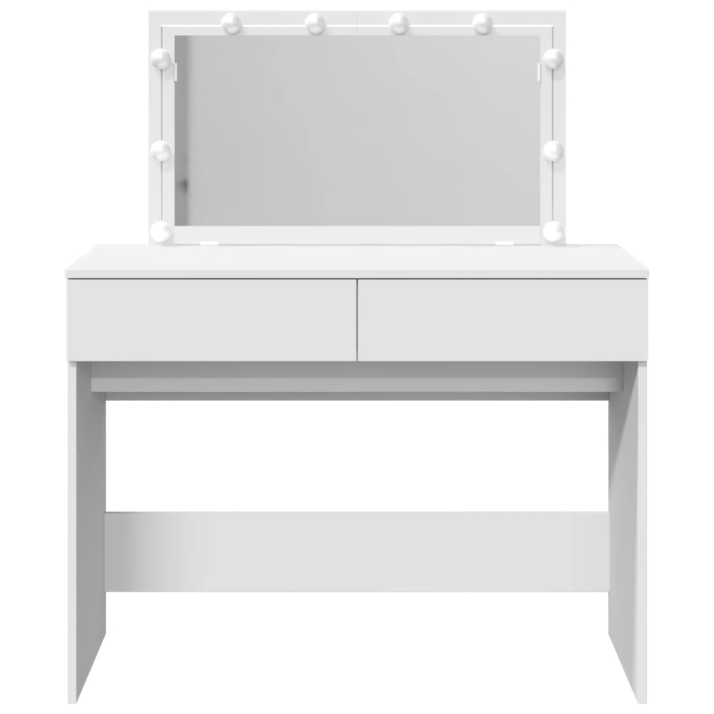 Toaletní Stolek S Led Bílý 100 X 40 X 120 Cm