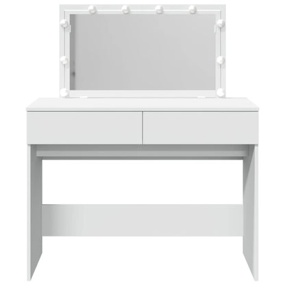 Toaletní Stolek S Led Bílý 100 X 40 X 120 Cm