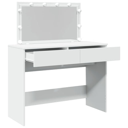 Toaletní Stolek S Led Bílý 100 X 40 X 120 Cm