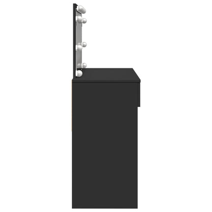 Toaletní Stolek S Led Černý 100 X 40 X 120 Cm