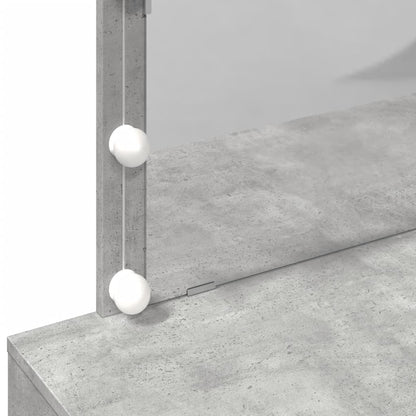 Toaletní Stolek S Led Betonově Šedý 100 X 40 X 120 Cm