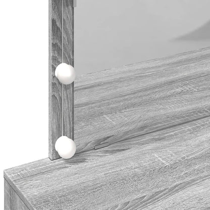 Toaletní Stolek S Led Šedý Sonoma 100 X 40 X 120 Cm