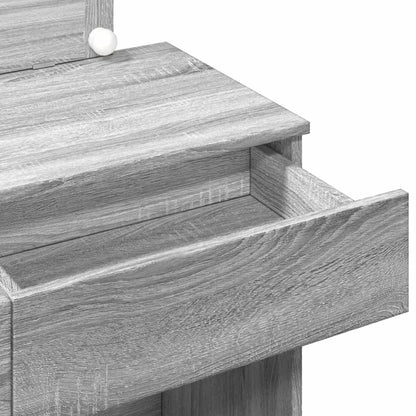 Toaletní Stolek S Led Šedý Sonoma 100 X 40 X 120 Cm