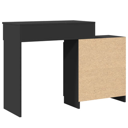 Toaletní Stolek S Led Černý 115 X 37 X 110,5 Cm