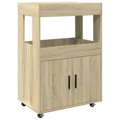 Barový Vozík Dub Sonoma 60 X 39,5 X 89 Cm Kompozitní Dřevo