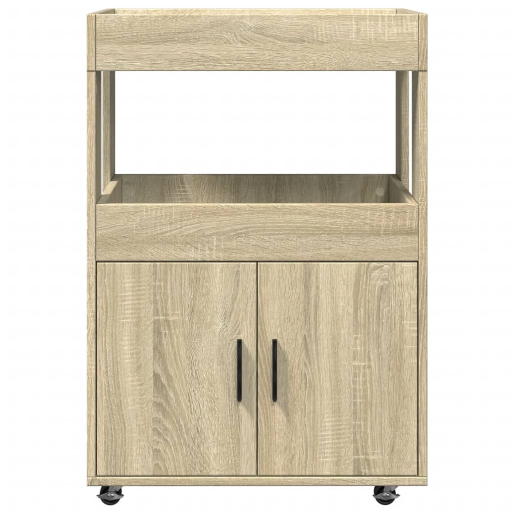 Barový Vozík Dub Sonoma 60 X 39,5 X 89 Cm Kompozitní Dřevo