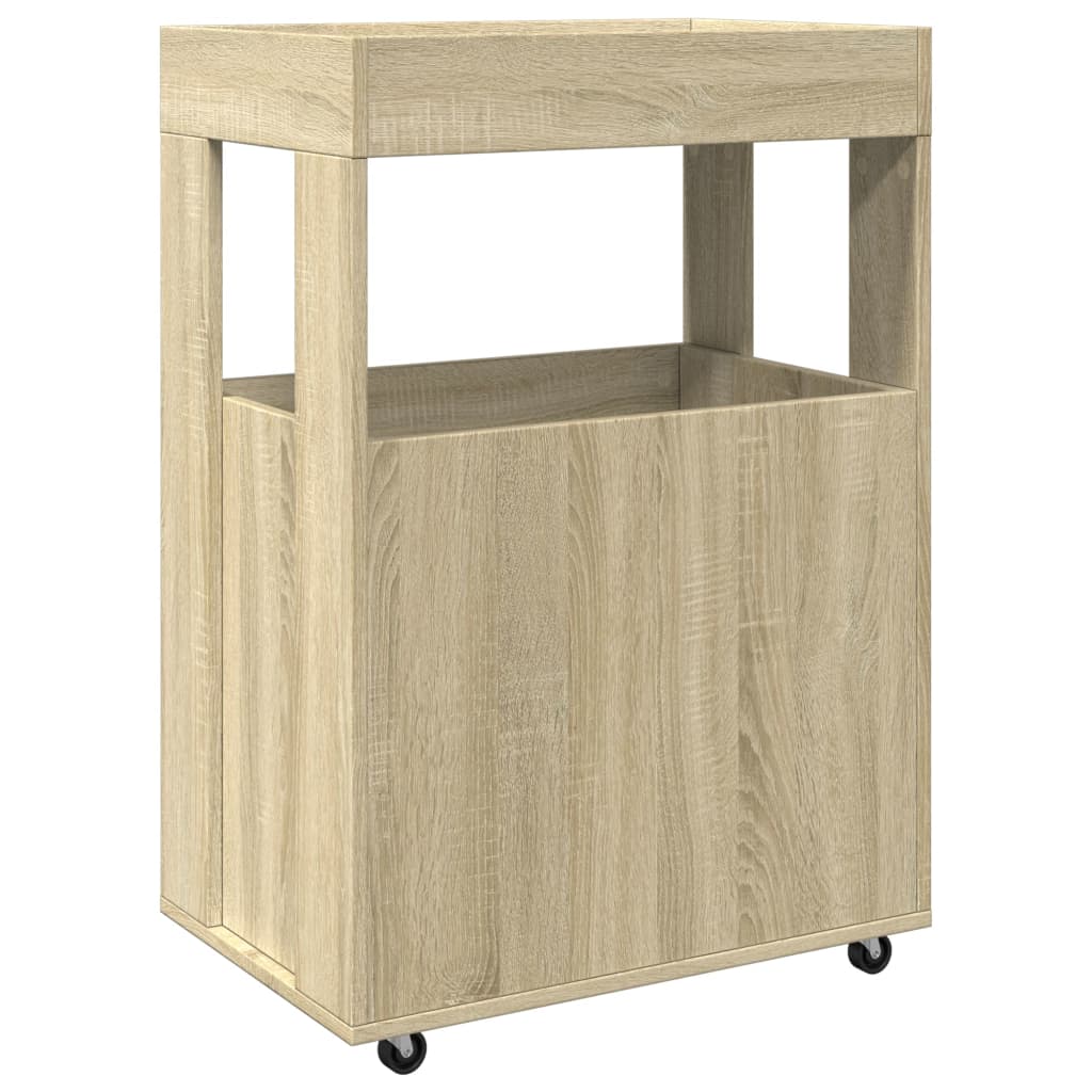 Barový Vozík Dub Sonoma 60 X 39,5 X 89 Cm Kompozitní Dřevo