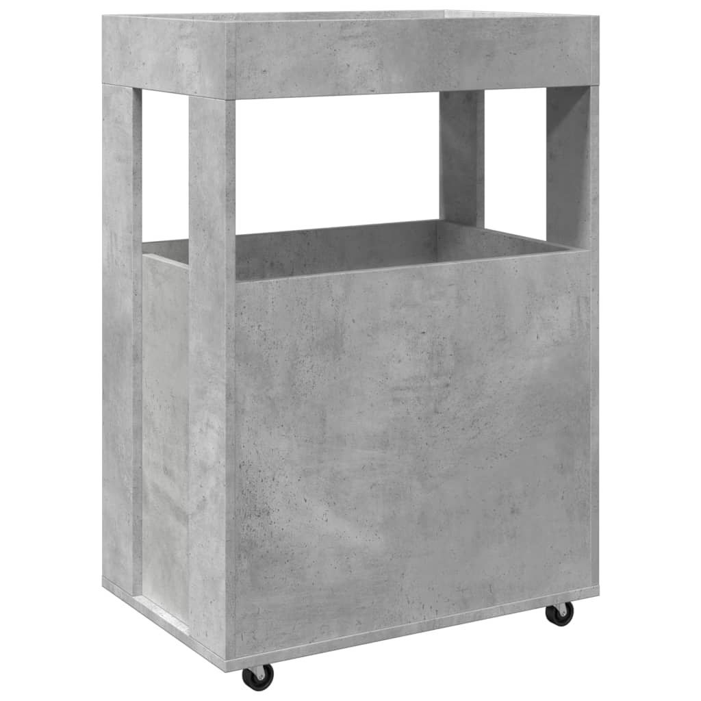 Barový Vozík Betonově Šedý 60 X 39,5 X 89 Cm Kompozitní Dřevo
