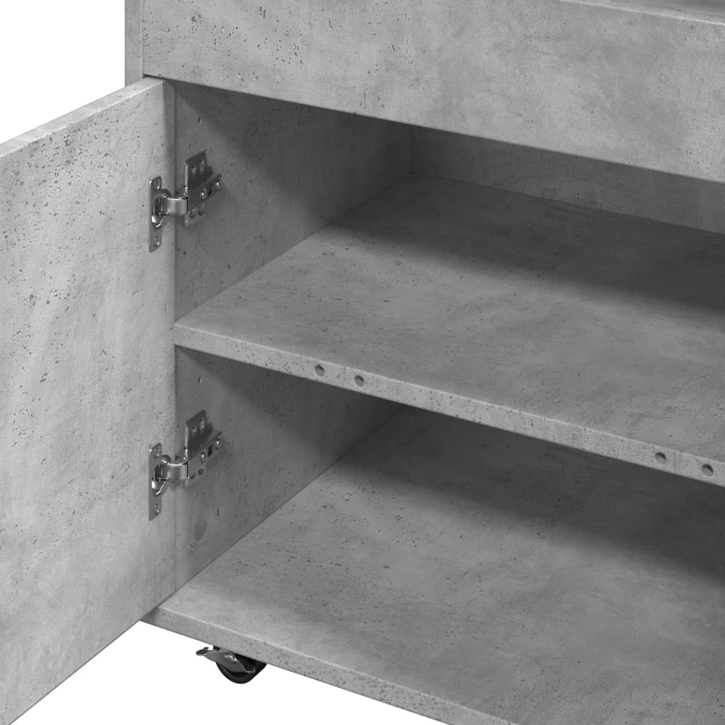 Barový Vozík Betonově Šedý 60 X 39,5 X 89 Cm Kompozitní Dřevo