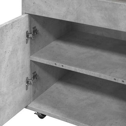Barový Vozík Betonově Šedý 60 X 39,5 X 89 Cm Kompozitní Dřevo