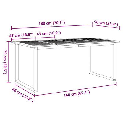 Zahradní Jídelní Souprava 5 Ks Šedá Masivní Akátové Dřevo
