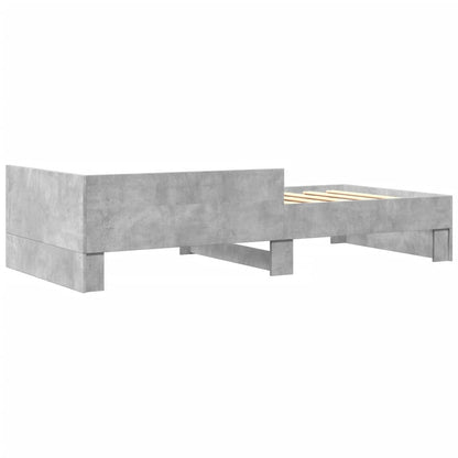 Rám Postele Betonově Šedý 100 X 200 Cm Kompozitní Dřevo