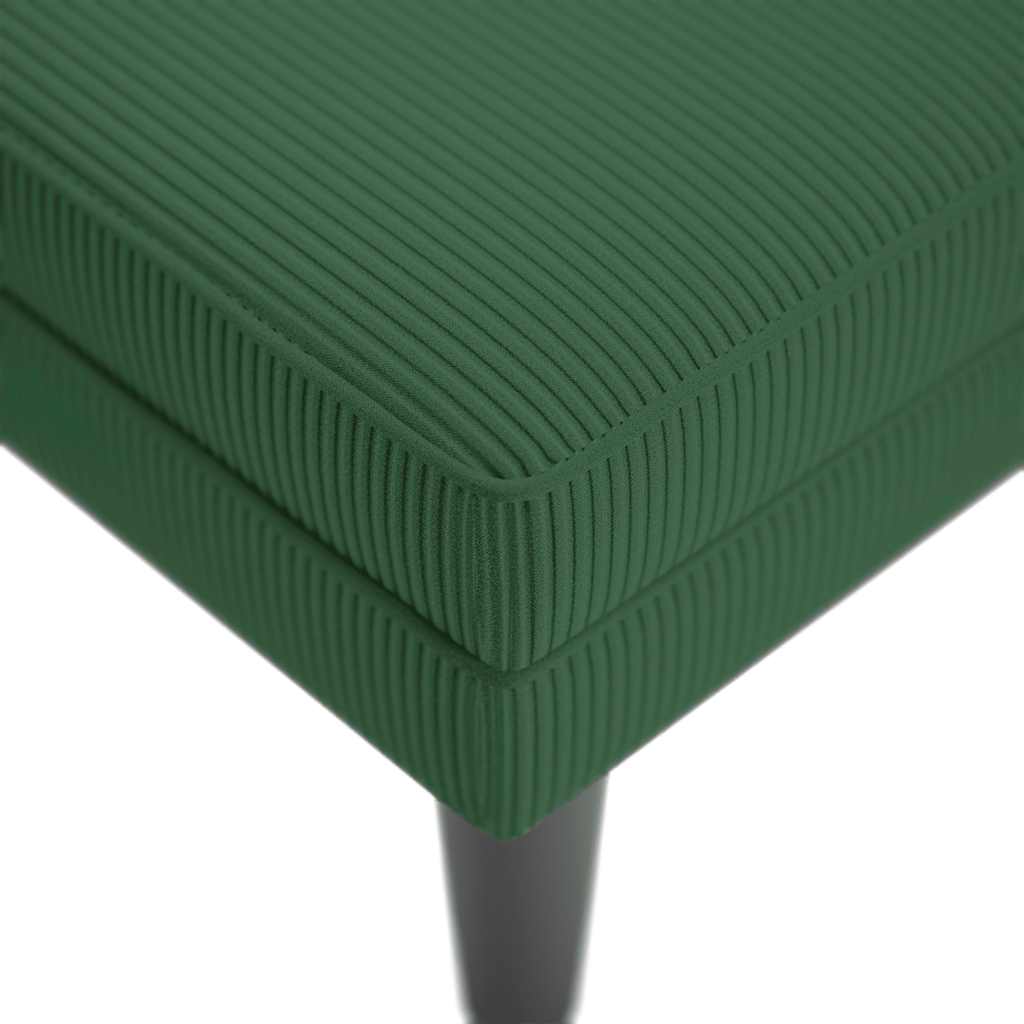 Lenoška S Polštářem Tmavě Zelená Manšestr Textil
