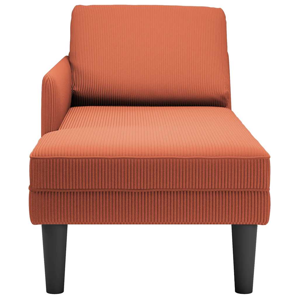 Lenoška S Polštářem Červená Oranžová Manšestr Textil