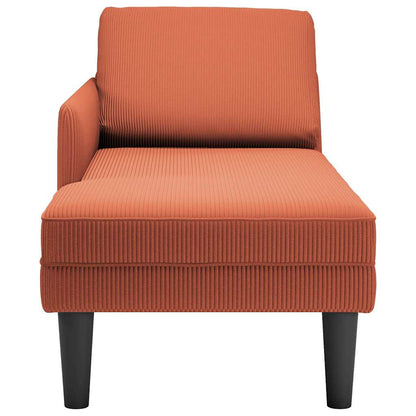 Lenoška S Polštářem Červená Oranžová Manšestr Textil