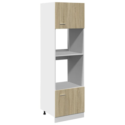Skříňka Na Mikrovlnku 60 X 57 X 207 Cm Dřevotříska Dub Sonoma