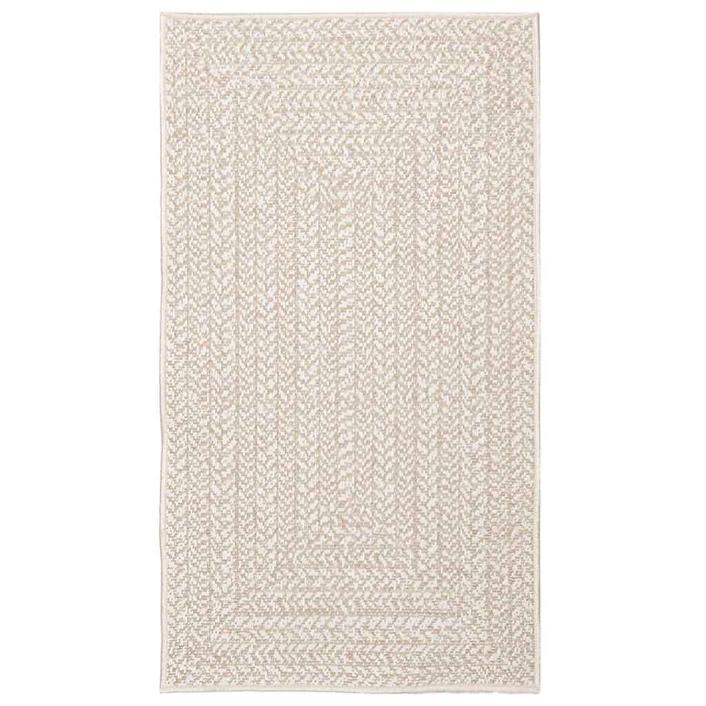 Koberec Zizur Krémová 60X110 Cm Jutový Vzhled Interiér Exteriér