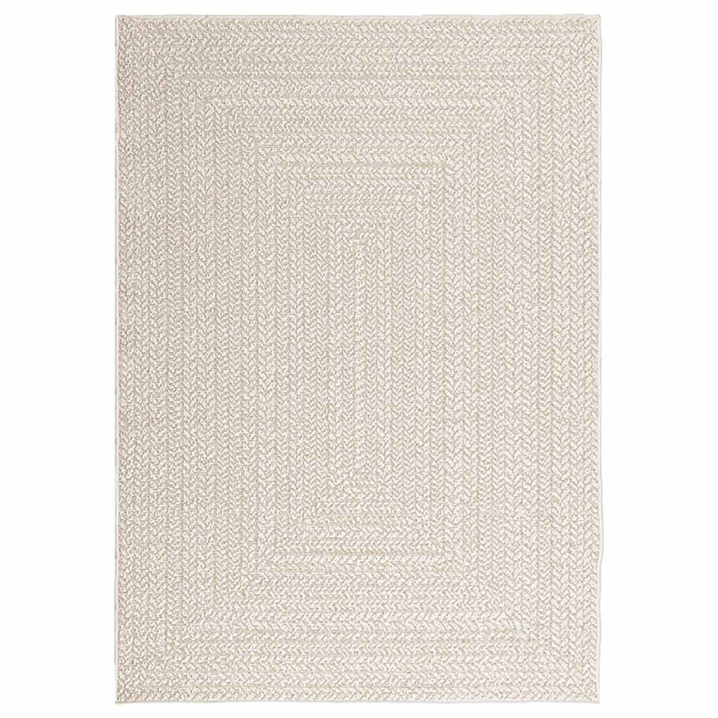 Koberec Zizur Krémová 120X170Cm Jutový Vzhled Interiér Exteriér