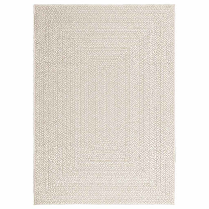 Koberec Zizur Krémová 120X170Cm Jutový Vzhled Interiér Exteriér