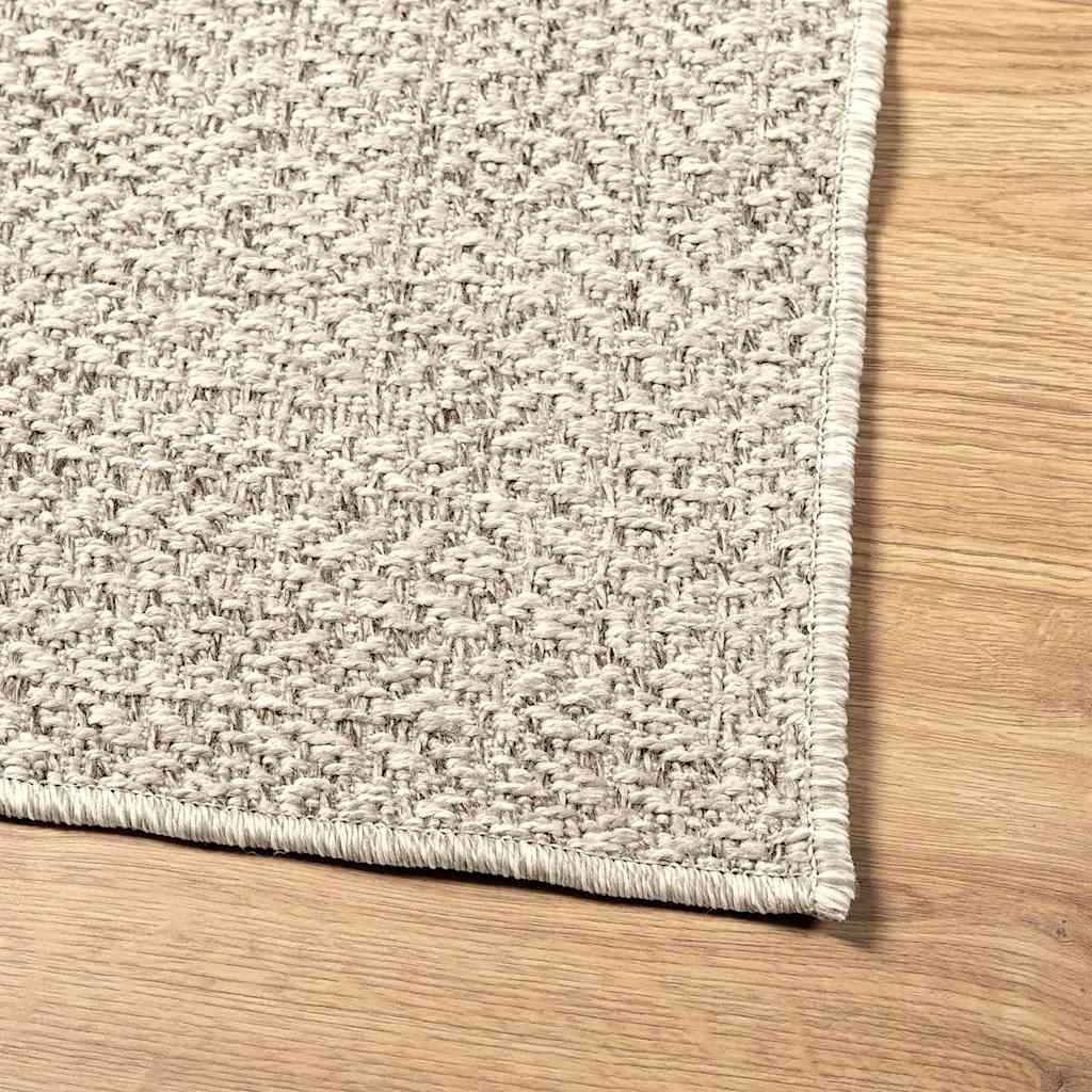 Koberec Zizur Krémová 120X170Cm Jutový Vzhled Interiér Exteriér