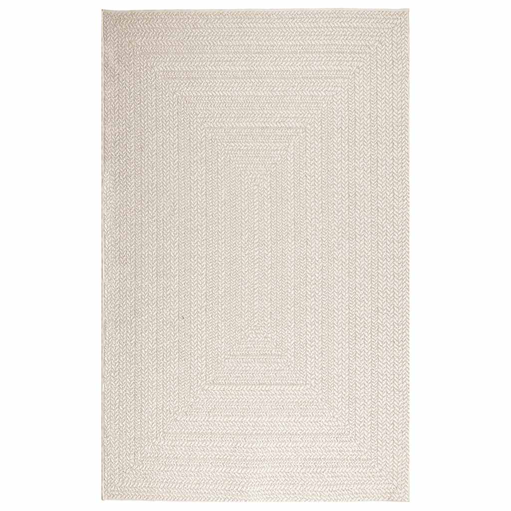 Koberec Zizur Krémová 160X230Cm Jutový Vzhled Interiér Exteriér