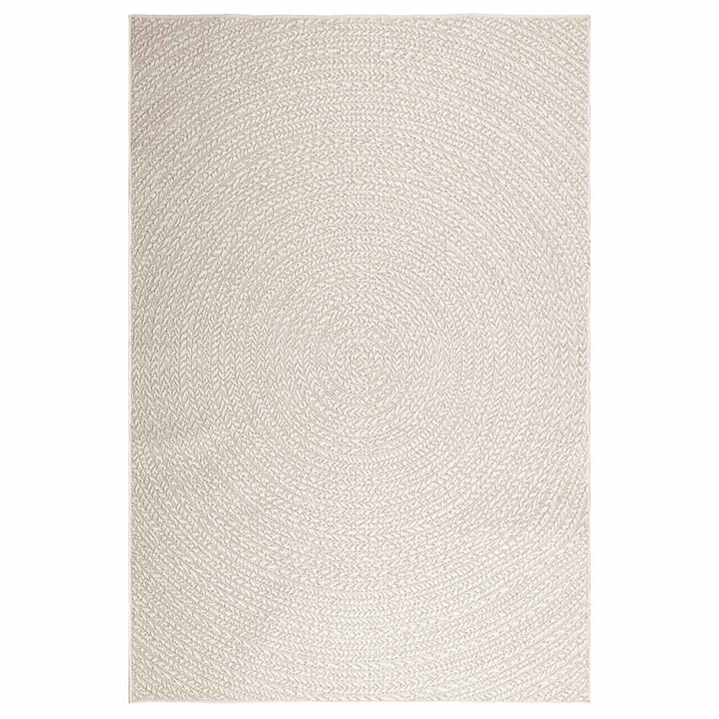 Koberec Zizur Krémová 160X230Cm Jutový Vzhled Interiér Exteriér