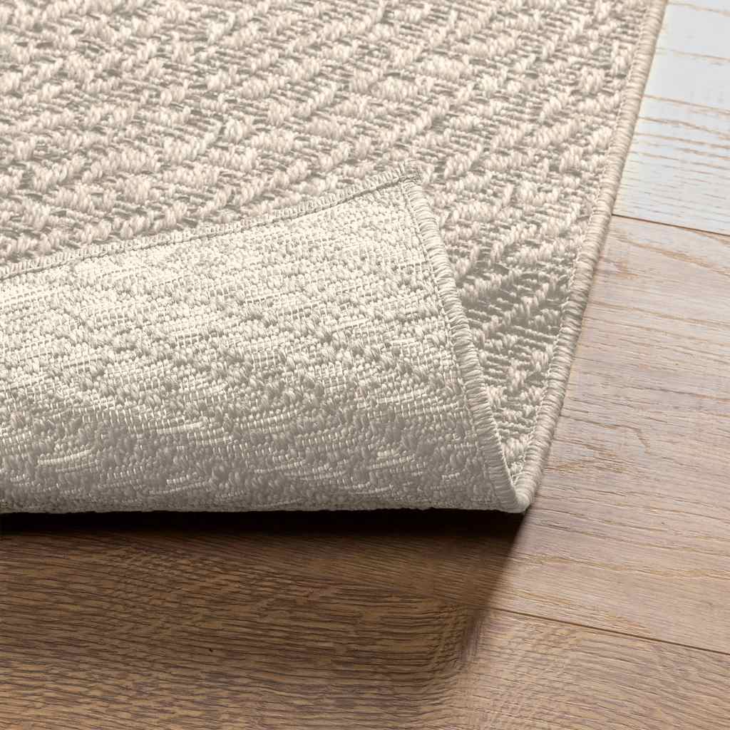 Koberec Zizur Krémová 160X230Cm Jutový Vzhled Interiér Exteriér
