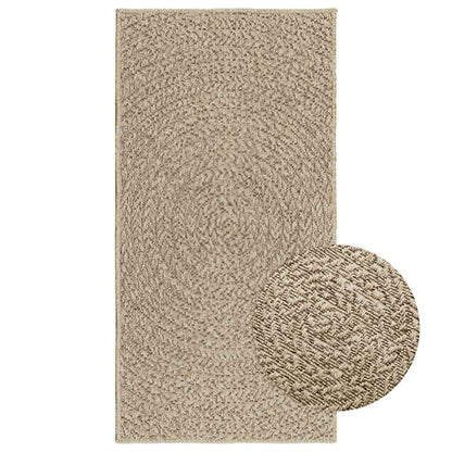 Koberec Zizur Béžový 60X110 Cm Jutový Vzhled Interiér Exteriér