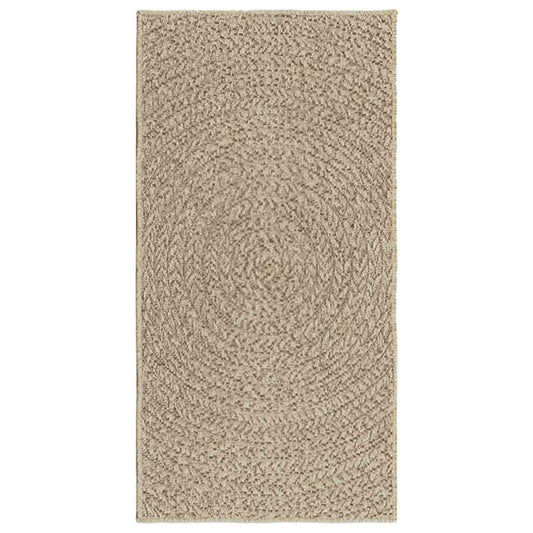 Koberec Zizur Béžový 60X110 Cm Jutový Vzhled Interiér Exteriér