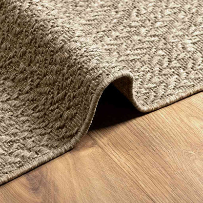 Koberec Zizur Béžový 60X110 Cm Jutový Vzhled Interiér Exteriér