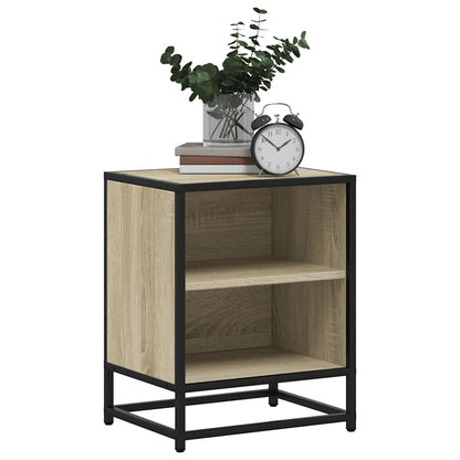 Noční Stolky 2 Ks 40X31X50 Cm Kompozitní Dřevo A Kov