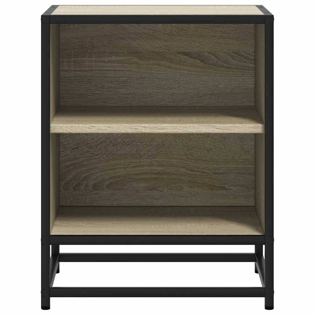 Noční Stolky 2 Ks 40X31X50 Cm Kompozitní Dřevo A Kov