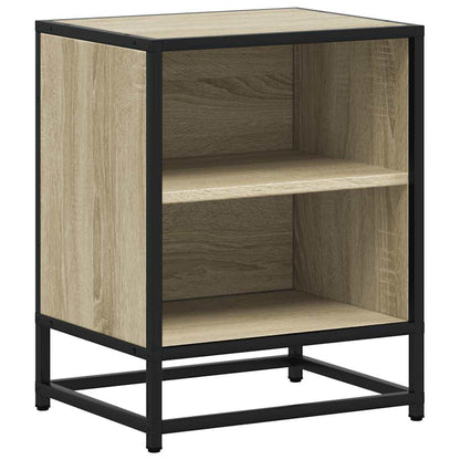 Noční Stolky 2 Ks 40X31X50 Cm Kompozitní Dřevo A Kov