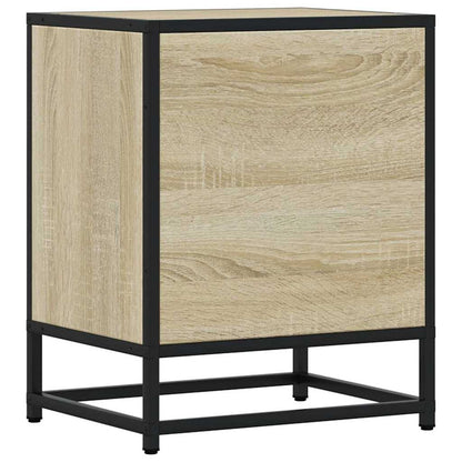 Noční Stolky 2 Ks 40X31X50 Cm Kompozitní Dřevo A Kov