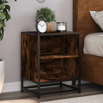 Noční Stolky 2 Ks 40X31X50 Cm Kompozitní Dřevo A Kov