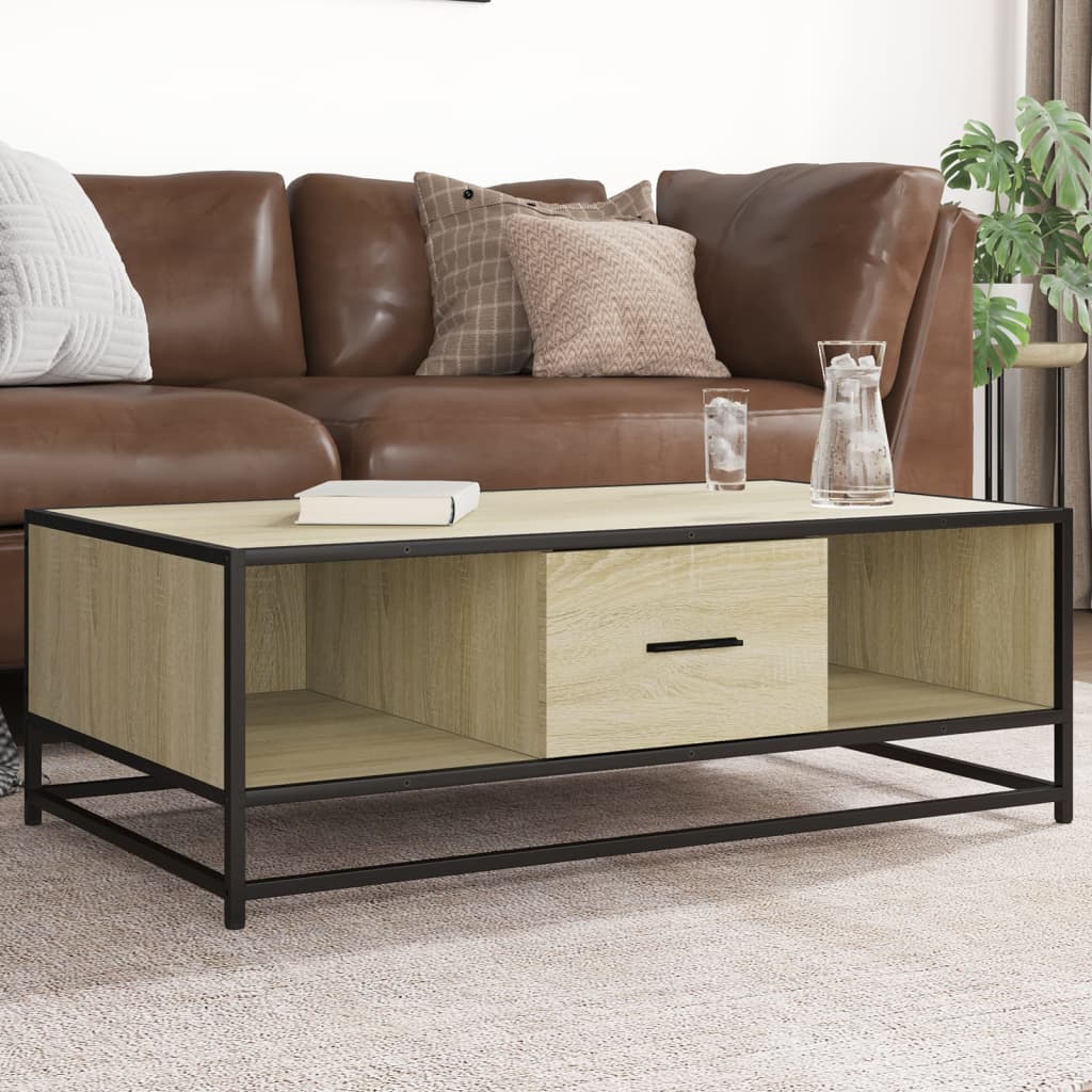 Konferenční Stolek Šedý Sonoma 100 X 57 X 35 Cm Kompozit A Kov