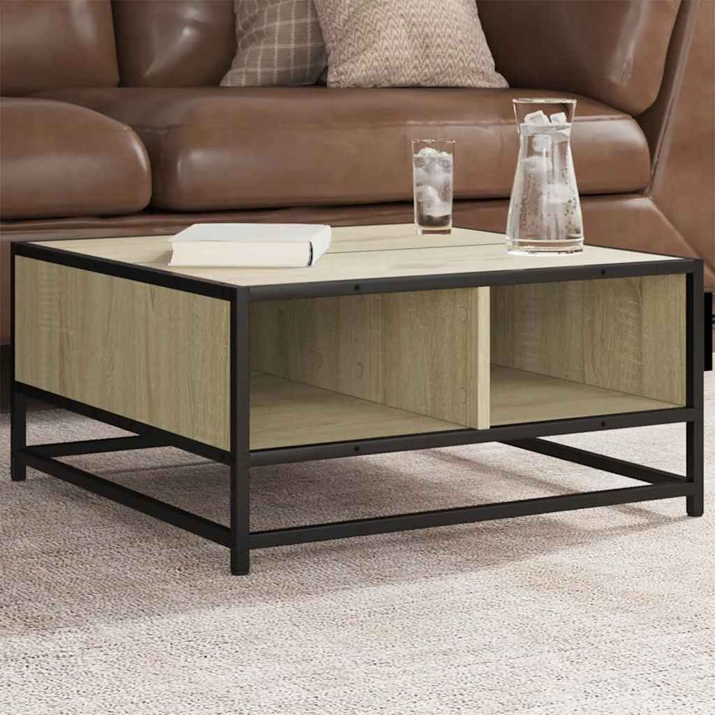 Konferenční Stolek Dub Sonoma 60,5X60,5X30 Cm Kompozit A Kov