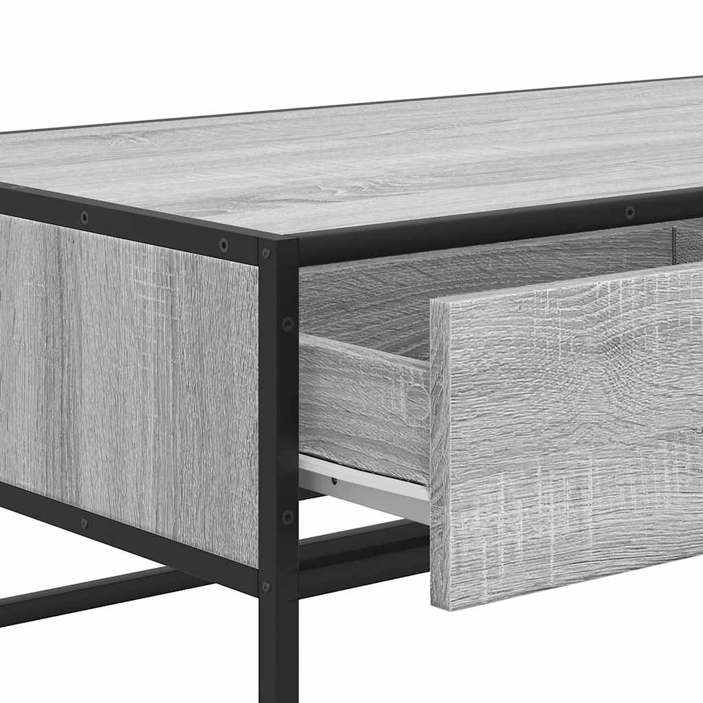 Konferenční Stolek Šedý Sonoma 100 X 50 X 35 Cm Kompozit A Kov