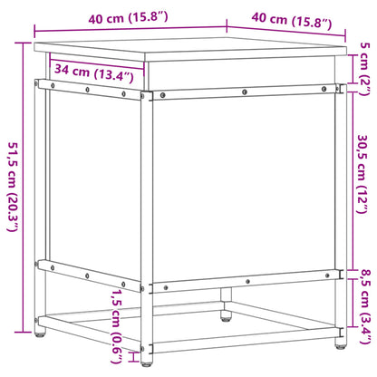 Úložný Box S Víkem 40X40X51,5 Cm Kompozitní Dřevo