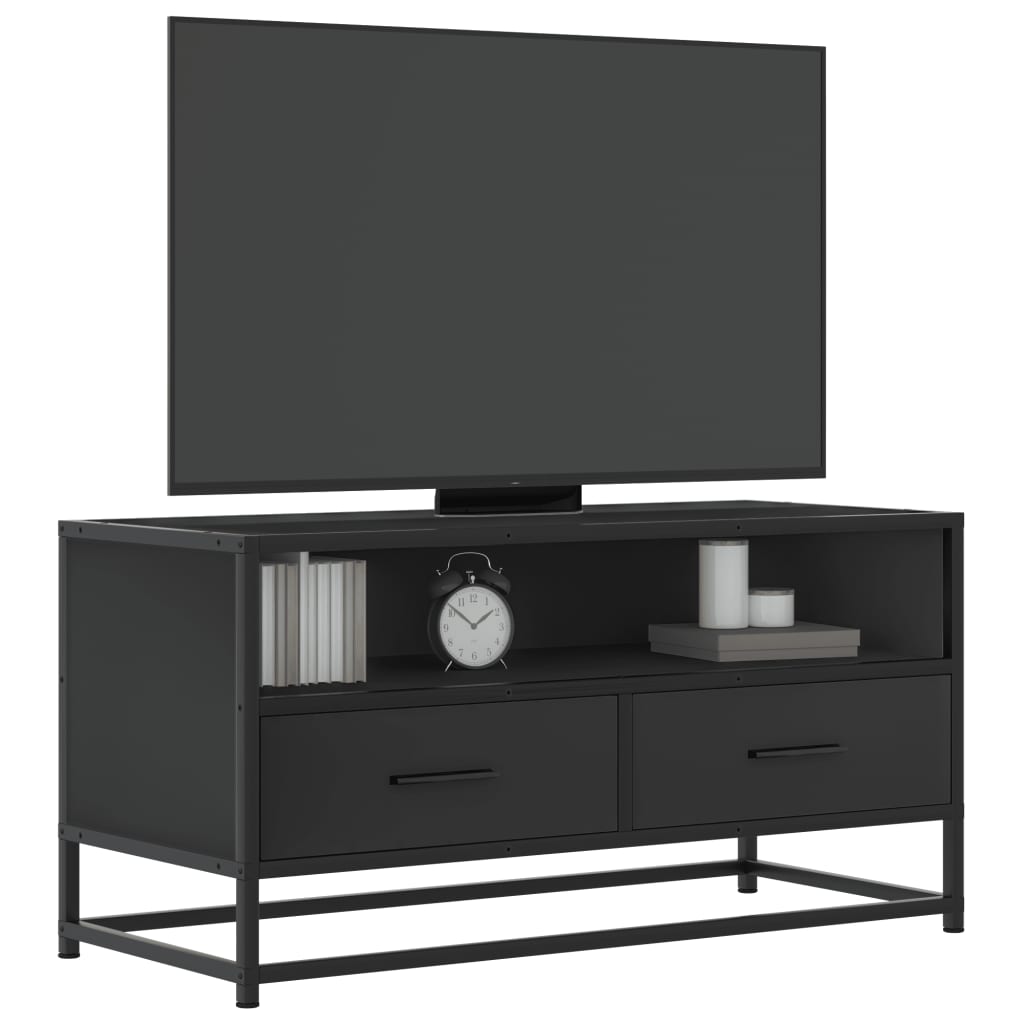Tv Skříňka Šedá Sonoma 80 X 34,5 X 40 Cm Kompozitní Dřevo A Kov