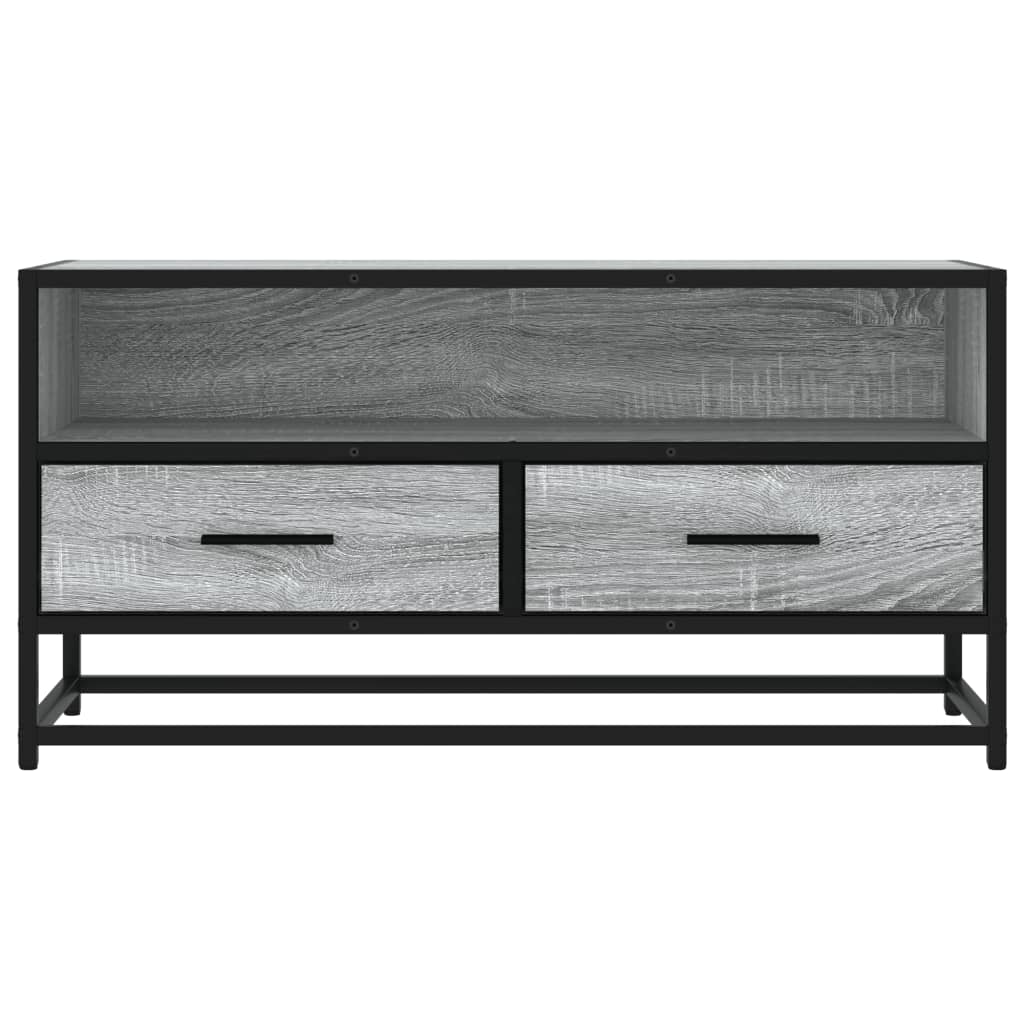 Tv Skříňka Šedá Sonoma 80 X 34,5 X 40 Cm Kompozitní Dřevo A Kov